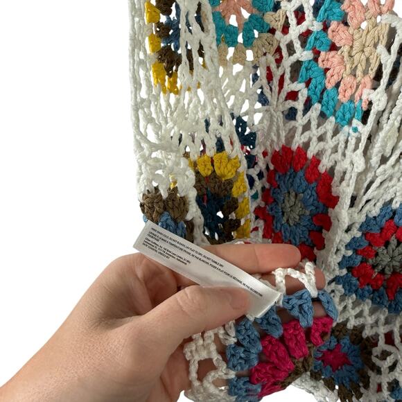 Urban Outfitters Crochet Granny Square Vest Cottagecore Boho Festival Womens OS - Picture 4 of 5